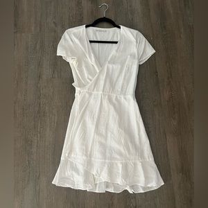 White Abercrombie V Neck Dress